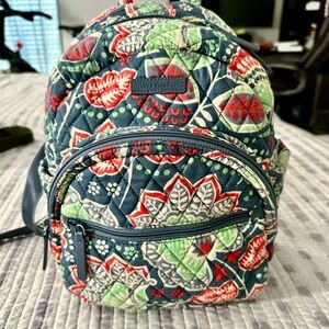 Vera Bradley Floral Backpack - Blue and Red